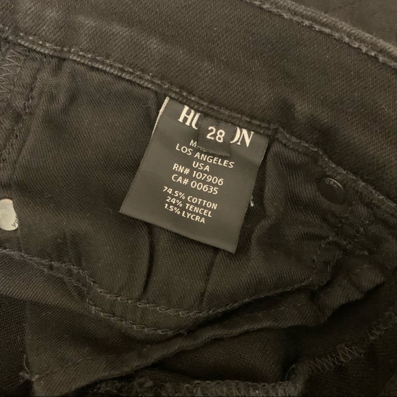 Hudson Black Mid-Rise Skinny Jeans - Size 28 - Picture 9 of 10